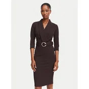 Rinascimento Cocktail obleka CFC0131082003 Rjava Regular Fit