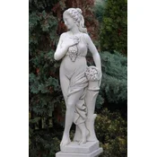 Casa Padrino Art Nouveau Garden Decoration Sculpture Lady Gray H. 140 cm - Elegant Garden Decoration Stone Figure - Baroque & Art Nouveau Garden Decoration Accessories