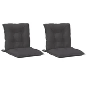 Vidaxl Blazina za stol 2 kosa melanž antracitna 100x50x7 cm blago