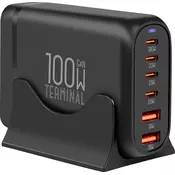OBAL:ME Terminal GaN namizni polnilec 4C2A 100W črn