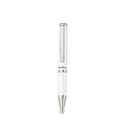 Kemični svinčnik, 0,24 mm, teleskopsko ohišje, kovinsko bela, ZEBRA SL-F1, modra