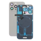 Apple iPhone 16 Pro Max - Stražnje staklo kucišta + staklo kamere + metalni okvir + Magsafe magnet (Natural Titanium)