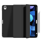 eSTUFF MIAMI etui za iPad Air 5/4 10.9 - črn sprednji del iz PU usnja / prozoren