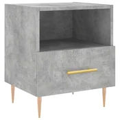 Vidaxl Nočna omarica betonsko siva 40x35x47,5 cm inženirski les