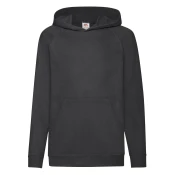 Black Childrens Fruit of the Loom Hoodie