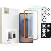 1 to 3 Kaljeno Steklo Tech-Protect Za Galaxy S25 Ultra Clear 3-Paket Polno Pokritje