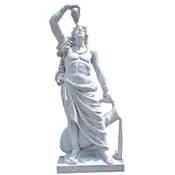 Casa Padrino Antique Style Marble Sculpture Man Gray H. 243 cm