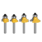 INF 4pcs Set za okroglo kotni rezkalnik - 6mm/6.35mm steblo za obdelavo lesa, (5000159486)