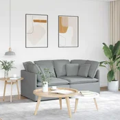 Modularna sofa s jastucima, tkanina, svijetlo siva