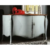 Casa Padrino luxury baroque sideboard antique white/brown - Handmade solid wood cabinet with 2 doors - Luxury furniture in baroque style - Baroque furniture - Luxury quality - Made in Italy