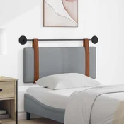 vidaXL Visoki naslon za glavo Svetlo siva 100 x 40 cm Konstruiran les