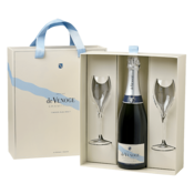 De Venoge Champagne Cordon Bleu Brut GB + 2 kozarca De Venoge