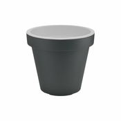 Sivo-bel cvetlični lonček Gardenico Metro Twist, o 29,5 cm