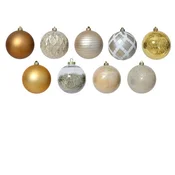 Dekordom dekoracija - hanging bauble set mix 6pcs 15cm 021574 - pearl - kmg ( 045595 )