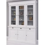 Casa Padrino country style bookcase white/gray 183 x 51 x h. 240 cm - Solid Wood Cabinet - Shelf Cabinet - Living Room Cabinet - Office Cabinet - Country Style Furniture