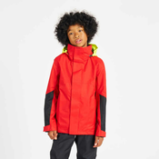 Vodootporna i vjetrootporna jakna za plovidbu djecja Sailing 300 crvena