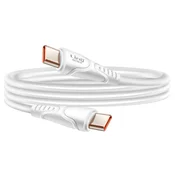 LINQ LinQ, Kabel USB-C na USB-C 4A Hitro polnjenje 80W iz fleksibilnega silikona 1m, Bela, (5000191836)