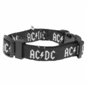 Pasja Ovratnica PERRIS LEATHERS - AC/DC - Črna Bela - AC01_Collar