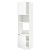 METOD Visoka omara za vgrad gspd aparate, bela/Voxtorp mat bela, 60x60x220 cm