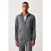HUGO loungewear pulover moški bombaž z elastanom Laze Zip Jacket