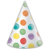 Barvni pikčasti party klobuk - komplet 6 kosov