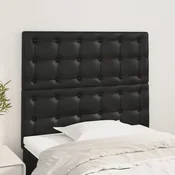 vidaXL vidaXL Posteljno vzglavje 2 kosa črno 80x5x78/88 cm umetno usnje, (20792867)