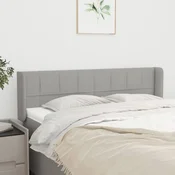 Vidaxl vidaXL Vzglavje s krilci svetlo sivo 147x16x78/88 cm blago