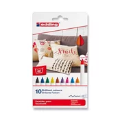 Marker za tekstil 1mm 10boja pk10 Edding 4600 blister