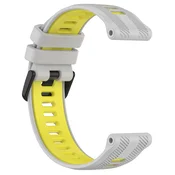 INF Sivo rumen silikonski pašček za uro Garmin Forerunner 965, (5000086194)
