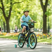 Deciji bicikl sa pomocnim tockovima Crosser 724-20 crno/zelena
