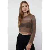 Trendyol Black Transparent Transitional Glitter Knitwear Sweater