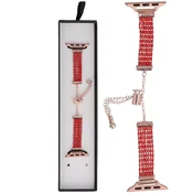 Nova zapestnica Slider Clasp z več vrstami Viper Red za Apple Watch 38/40/41 mm rdeča