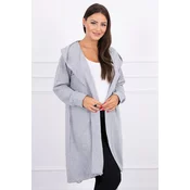 Cardigan with oversize print grey