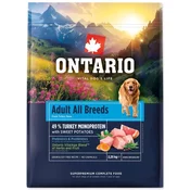 Hrana Ontario Adult All Breeds Monoprotein Turkey & Sweet Potatoes 2,25kg