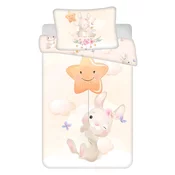 Žuta pamučna dječja posteljina za dječji krevetić 100x135 cm Bunny Star – Jerry Fabrics