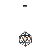 EGLO Viseca lampa EMBLETON 1 E27 30,5 cm crna/bakar 43348