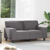 Dvosjed od tkanine siva 120 cm od umjetne kože