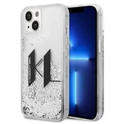 Karl Lagerfeld Ovitek Karl Lagerfeld Liquid Glitter Silver za iPhone 14