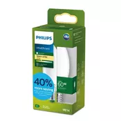PHILIPS UltraEfficient LED ŽARULJA /E14/3,8W/806lm=60W/2700K/240V B35 FR 50.000h 8721103052032