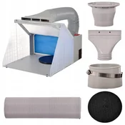 PRENOSNA KABINA ZA BARVANJE ZA AIRBRUSH IN VENTILATOR