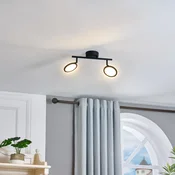 Lindby LED reflektor Manel, črna barva, železo, dolžina 35 cm, 2 luči. - Dnevna soba/jedilnica - Sodobni - črna, bela - Kovina