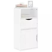 Vidaxl vidaXL Stranska omarica s predalom ODDA bela 40x24x79 cm
