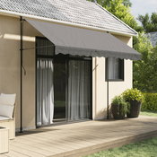 vidaXL Zložljiva tenda antracit 300x150 cm tkanina in jeklo