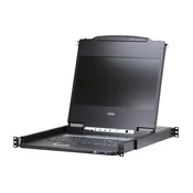 Aten CL6700MW-ATA-DNG USB DVI WideScreen Full HD 17.3 LCD Konzola with USB Peripheral Support and with Scandinavian keyboard