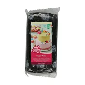 Funcakes Črni valjani fondant Raven Black (barvni fondant) 1kg