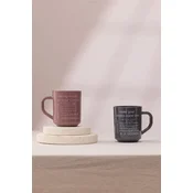 Hermia Set šolja, 2 komada, Tamnosivi
