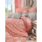 LEssentiel Maison Ranforce komplet posteljina Madam Lili, 200x220cm, Kajsija-siva