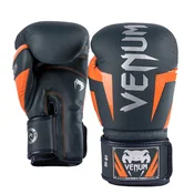 Venum Elite Boxing Gloves, Navy/Silver/Orange - 10 oz