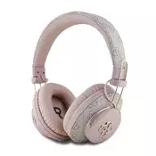 GUESS slušalke ENC Metal 4G Logo Pink Bluetooth Over-Ear (GUBHS72P4FC4MP), roza