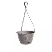Prosperplast Viseči cvetlični lonec Ratolla Round 21,7 cm, 3,4 l, temno bež, plastika